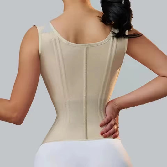 Compression Shapewear Fajas Colombian Girdle Extreme Waistcoat Platinum Edition/Button-Up Zip-Up Corset Top Waist Trainer Double