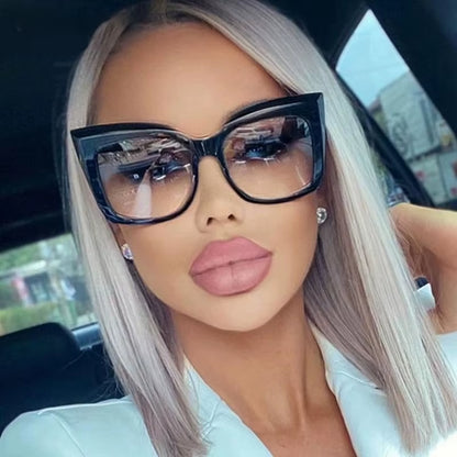 Square Oversized Cat Eye Sunglasses 2024 Fashion Women Shades Trending Men Gradient Sun Glasses Shades UV400 Glasses Goggles