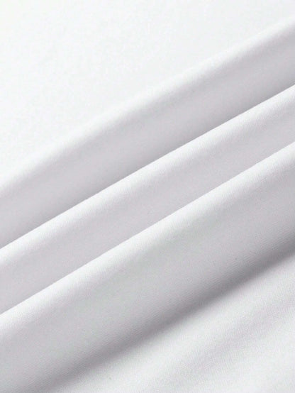 Manfinity Homme Men'S Loose Fit Letter Print Long Sleeve Vintage Going Out Sweatshirt, Friends, for Fall