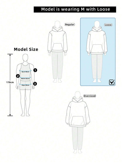 Manfinity Homme Men'S Loose Fit Letter Print Long Sleeve Vintage Going Out Sweatshirt, Friends, for Fall