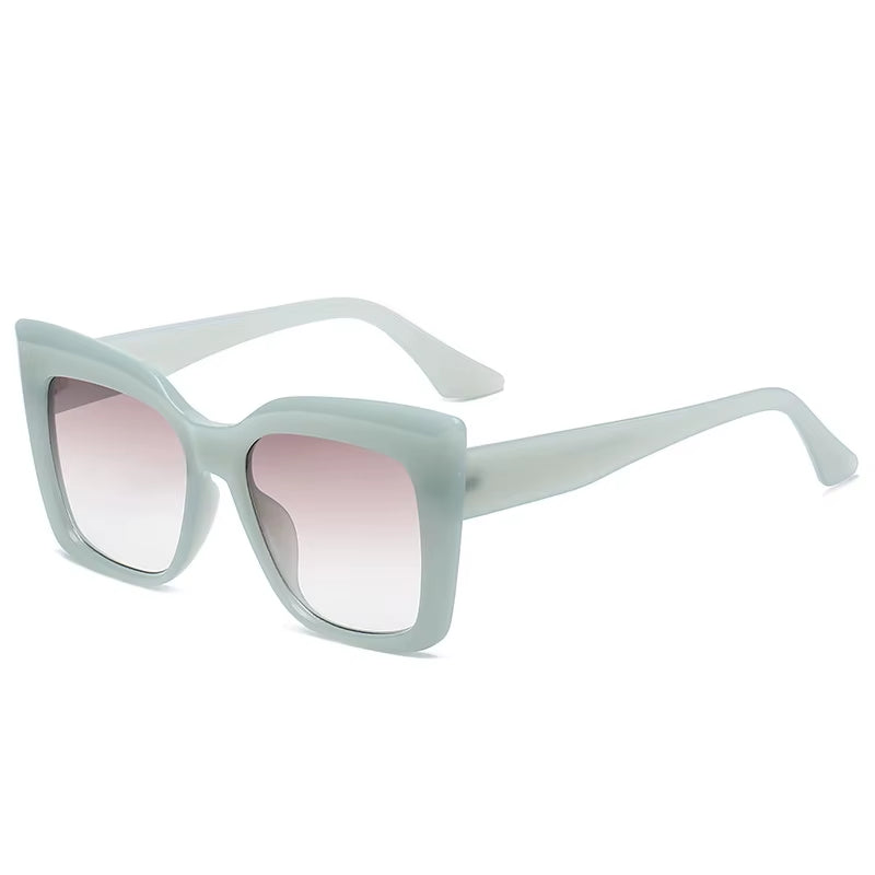 Square Oversized Cat Eye Sunglasses 2024 Fashion Women Shades Trending Men Gradient Sun Glasses Shades UV400 Glasses Goggles